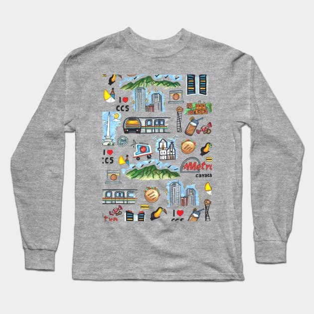 Caracas City Long Sleeve T-Shirt by Art_incolours